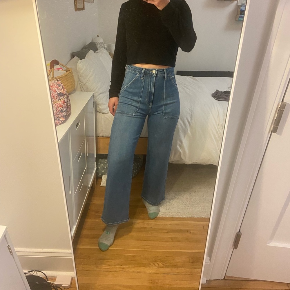 straight/flare comfy jeans